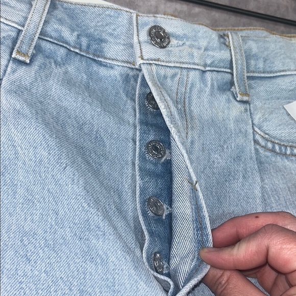 Citizens of Humanity NWT sz 27 Franca Baggy Light Blue Denim Short Button Fly - Picture 5 of 10